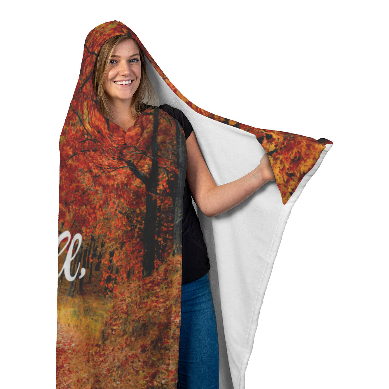 Happy Fall Y'All Hooded Blanket