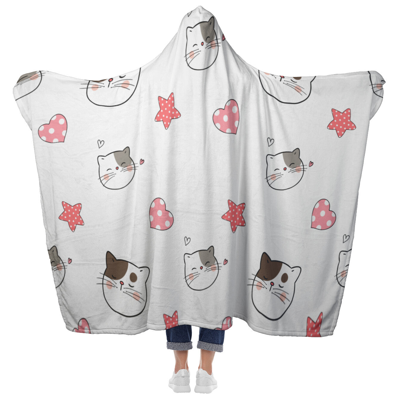 Happy Kitty Hooded Blanket