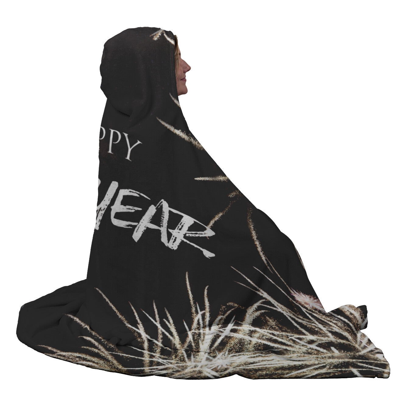 Happy New Year Hooded Blanket