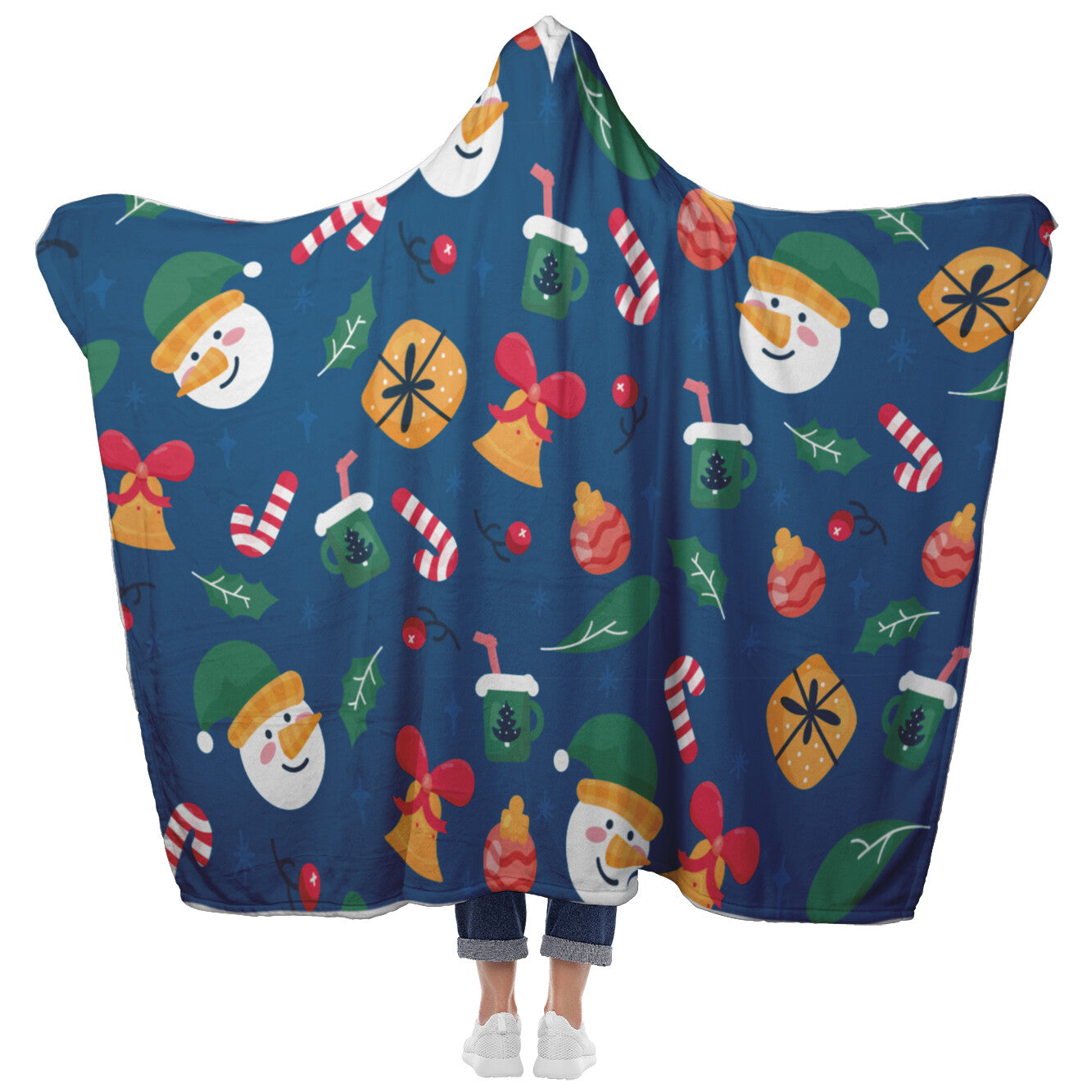 Santa Fun Christmas Hooded Blanket