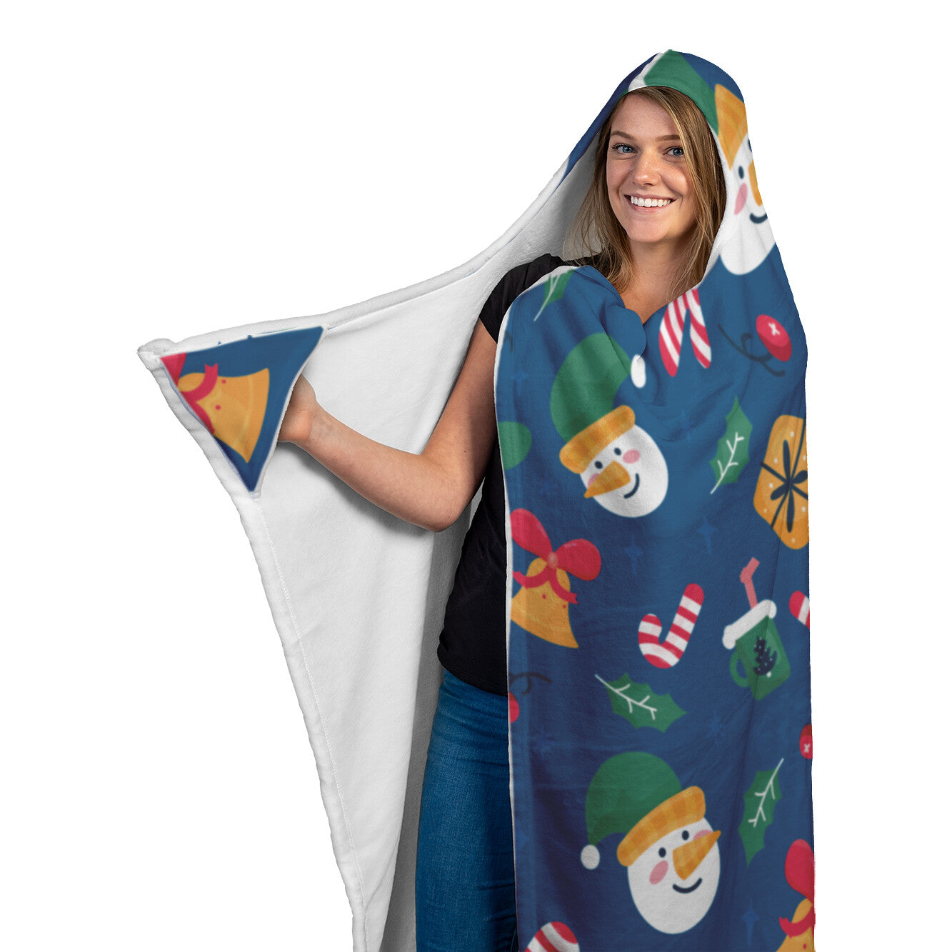 Santa Fun Christmas Hooded Blanket