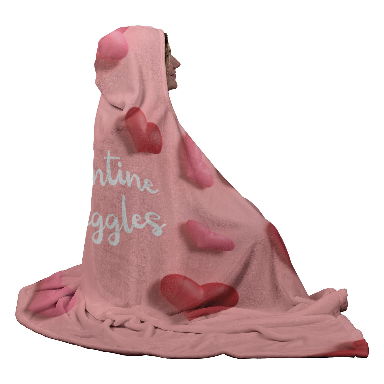 Valentine Snuggles Hooded Blanket