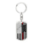 Firefighter Father Husband Dog Tag - Silver or Gold Keychain - Engraving option
