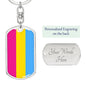 Pansexual Pride Flag - Silver or Gold - Engraving option