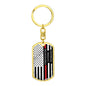 Firefighter Father Husband Dog Tag - Silver or Gold Keychain - Engraving option