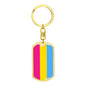 Pansexual Pride Flag - Silver or Gold - Engraving option
