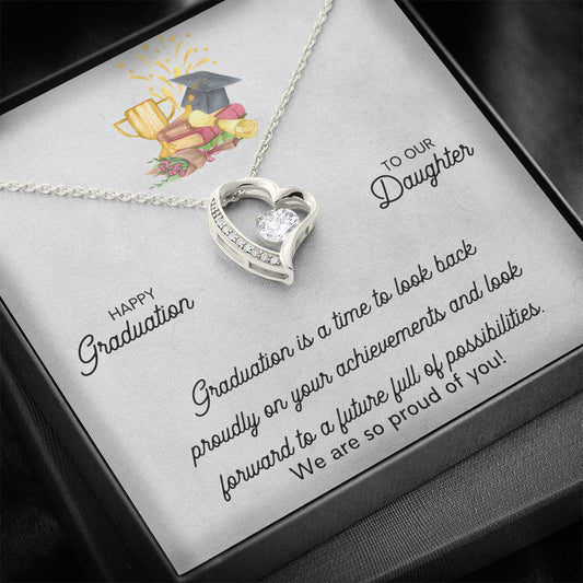 Happy Graduation To Our Daughter - Open Heart Necklace