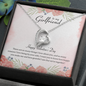 To My Girlfriend Happy Valentine's Day Open Heart Necklace