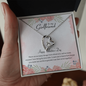 To My Girlfriend Happy Valentine's Day Open Heart Necklace