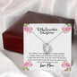 To My Beautiful Daughter Open Heart Necklace