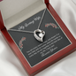 My Loving Wife Forever Yours Beautiful Open Heart Necklace