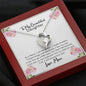To My Beautiful Daughter Open Heart Necklace