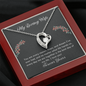 My Loving Wife Forever Yours Beautiful Open Heart Necklace