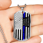 Police Father Husband - Dog Tag Chain - Silver or Gold