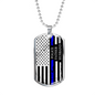 Police Father Husband - Dog Tag Chain - Silver or Gold
