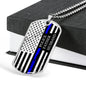 Police Father Husband - Dog Tag Chain - Silver or Gold - Engraving Option
