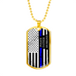 Police Father Husband - Dog Tag Chain - Silver or Gold - Engraving Option