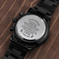 Stunning Customized Black Chronograph Watch - To My Husband