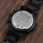 To My Husband - Men's Black Chronograph Watch
