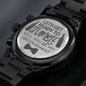 Lets Get Ready to Stumble Will You Be My Groomsman? Men's Black Chronograph Watch - Wedding Gift