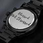 Blessed Not Stressed Men's Black Chronograph Watch - Gift for Special Man in Your Life