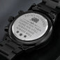 To My Husband Men's Black Chronograph Watch