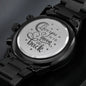 Love You To The Moon And Back Beautiful Men's Black Chronograph Watch