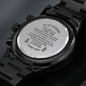 Stunning Customized Black Chronograph Watch - To My Husband