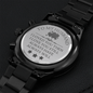 To My Husband Men's Black Chronograph Watch