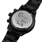 Love You To The Moon And Back Beautiful Men's Black Chronograph Watch