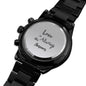 Love is Always The Answer - Men's Black Chronograph Watch