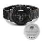 To My Husband Men's Black Chronograph Watch