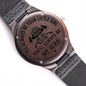 I'll Always Be Your Little Girl Fireman Hero Men's Wooden Watch