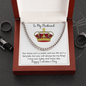 To My Husband You Will Always Be My King Happy Valentine's Day - Men's Thick Link Chain