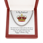 To My Husband You Will Always Be My King Happy Valentine's Day - Men's Thick Link Chain