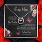 To My Mom You Are The Best Mother Lucky Horseshoe Pendant Necklace Gift for Mom - Mother's Day, Birthday, Any Day