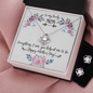 To My Lovely Mom on Mother's Day Stunning 3pc Jewelry Set Matching Love Knot Necklace and Earrings