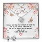 To My Mom Stunning 3pc Love Knot Necklace and Earring Set