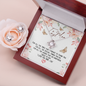 To My Mom Stunning 3pc Love Knot Necklace and Earring Set