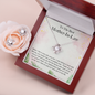 To The Best Mother-In-Law Stunning 3pc Set Love Knot Necklace and Matching Earrings