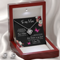 To My Mom The Best Mother Stunning 3pc Love Knot Necklace and Earring Set