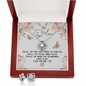 To My Mom Stunning 3pc Love Knot Necklace and Earring Set