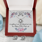 To My Lovely Mom on Mother's Day Stunning 3pc Jewelry Set Matching Love Knot Necklace and Earrings