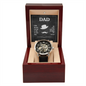 Men's Openwork Watch in Mahogany Luxury Box - Gift for Dad