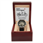 Men's Openwork Watch with Mahogany Luxury Box - Happy Anniversary