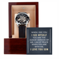 Men's Openwork Watch in Luxury Mahogany Box - Gift for Son