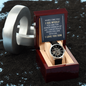 Men's Openwork Watch in Luxury Mahogany Box - Gift for Son