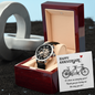 Men's Openwork Watch with Mahogany Luxury Box - Happy Anniversary