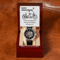 Men's Openwork Watch with Mahogany Luxury Box - Happy Anniversary