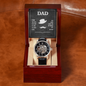 Men's Openwork Watch in Mahogany Luxury Box - Gift for Dad